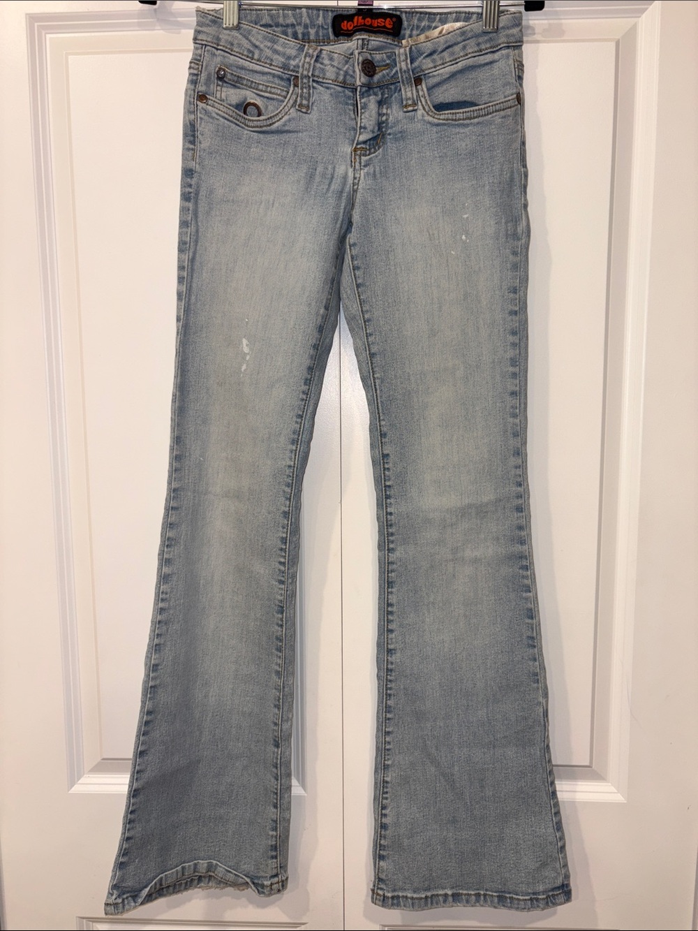 Vintage Dollhouse Light Wash Slim Straight Bell bottom Jeans Size 3